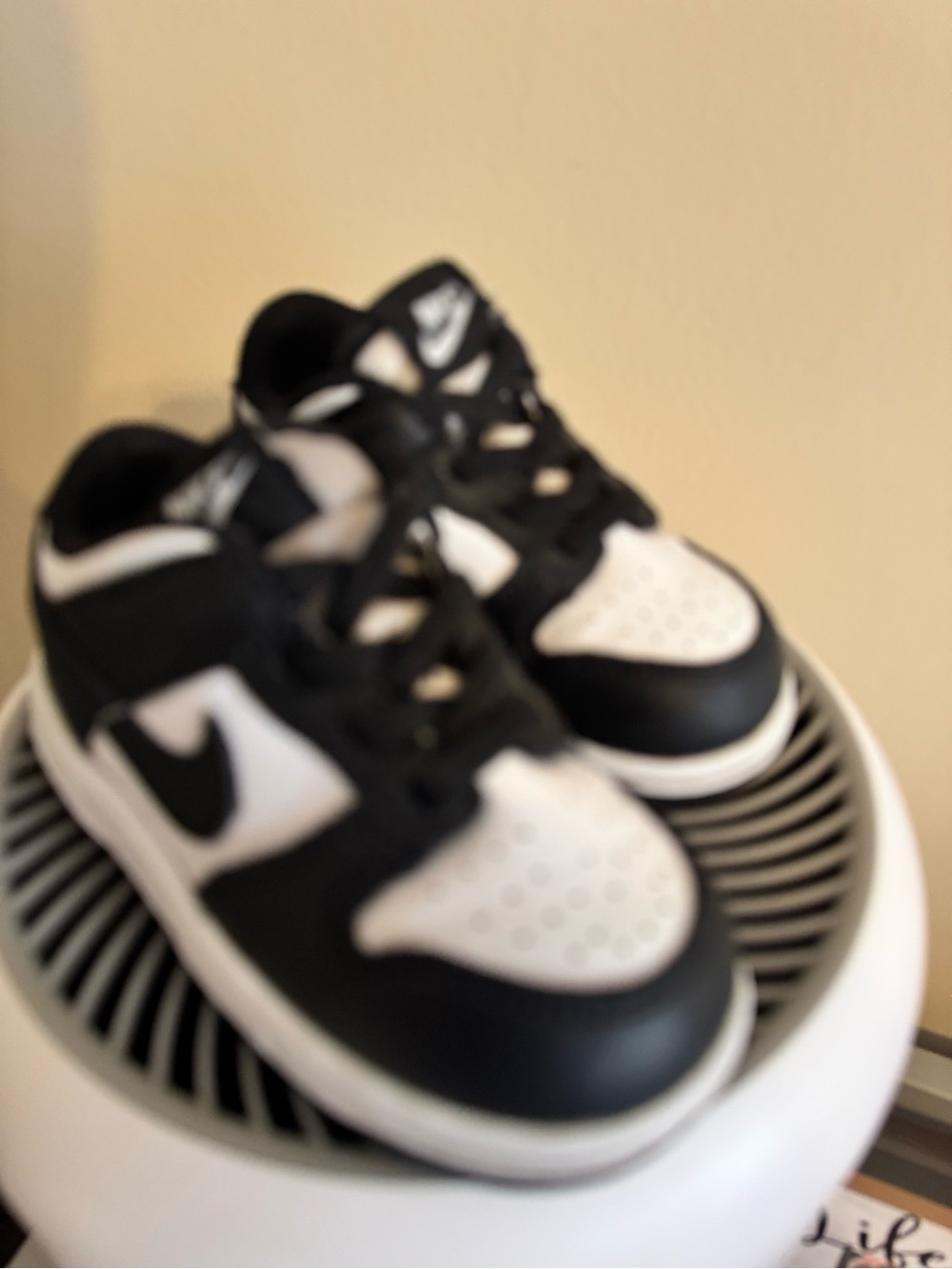 Nike Kids Black and White Low-Top Sneakers
